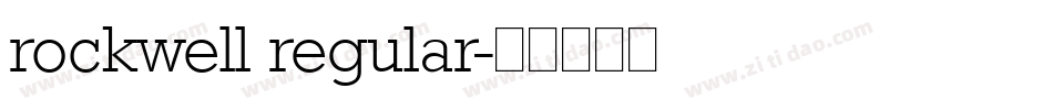 rockwell regular字体转换